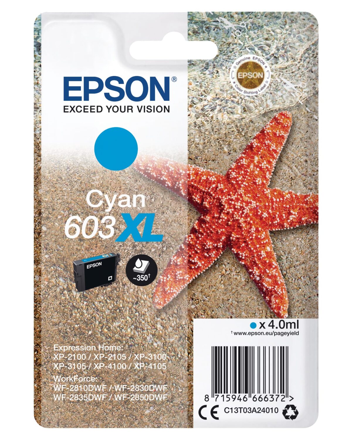EPSON Tintenpatrone 603XL cyan T03A24010 XP-2100 350 Seiten – Hochwertig & günstig bei ShopDeca