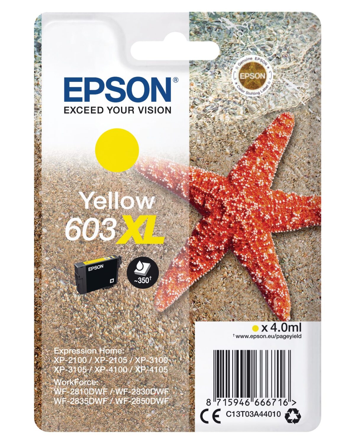 EPSON Tintenpatrone 603XL yellow T03A44010 XP-2100 350 Seiten – Hochwertig & günstig bei ShopDeca