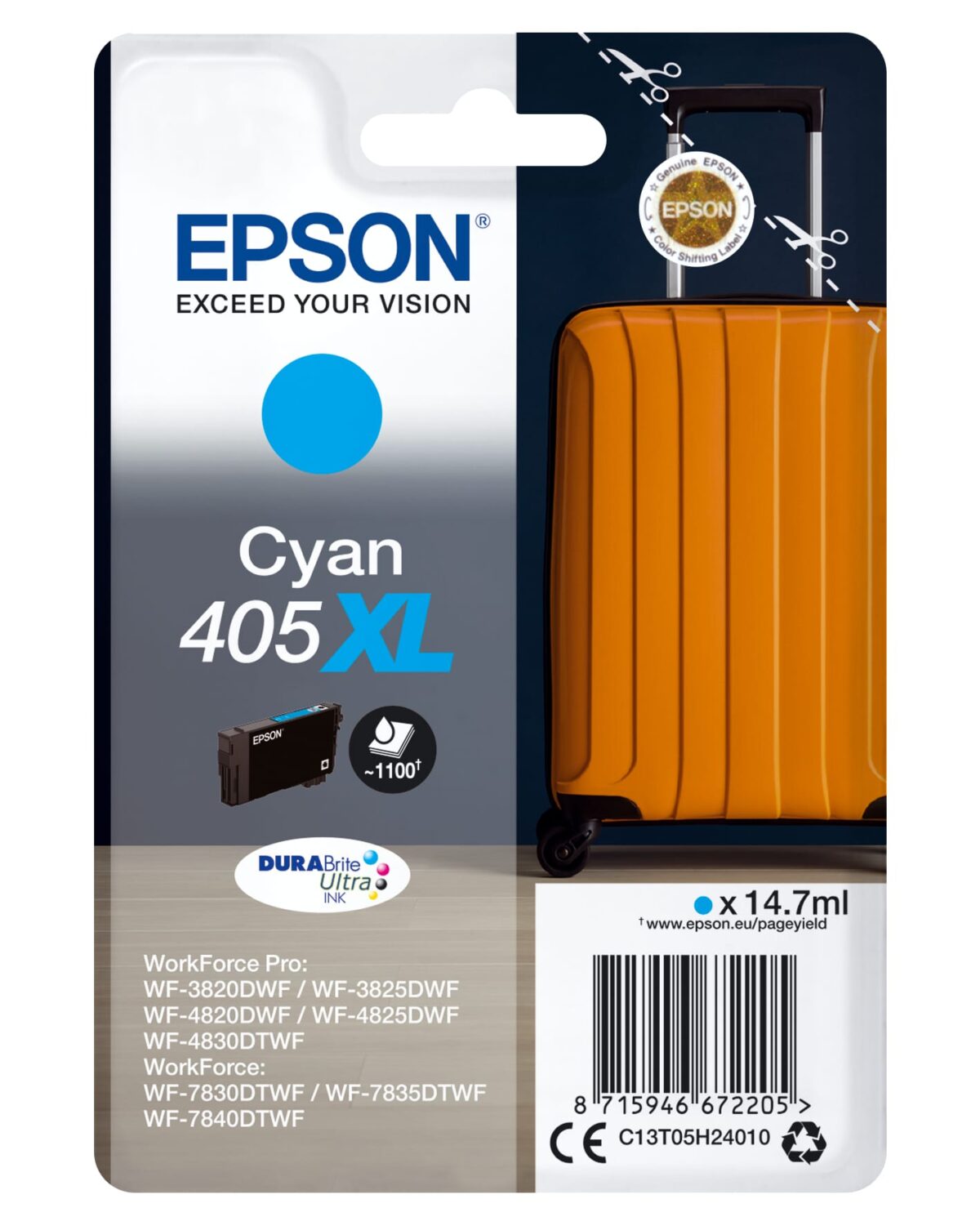 EPSON Tintenpatrone 405XL cyan T05H24010 WF-7830DTWF 1100 Seiten – Hochwertig & günstig bei ShopDeca