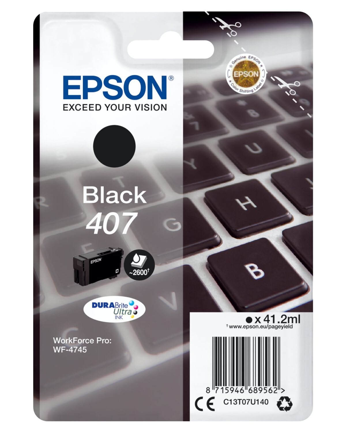 EPSON Tintenpatrone L schwarz T07U140 WF-4745 2600 Seiten – Hochwertig & günstig bei ShopDeca