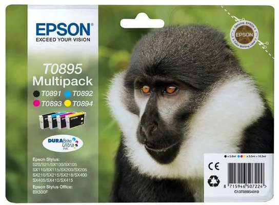 EPSON Multipack Tinte CMYBK T089540 Stylus S20/SX405 4x3.5ml – Hochwertig & günstig bei ShopDeca