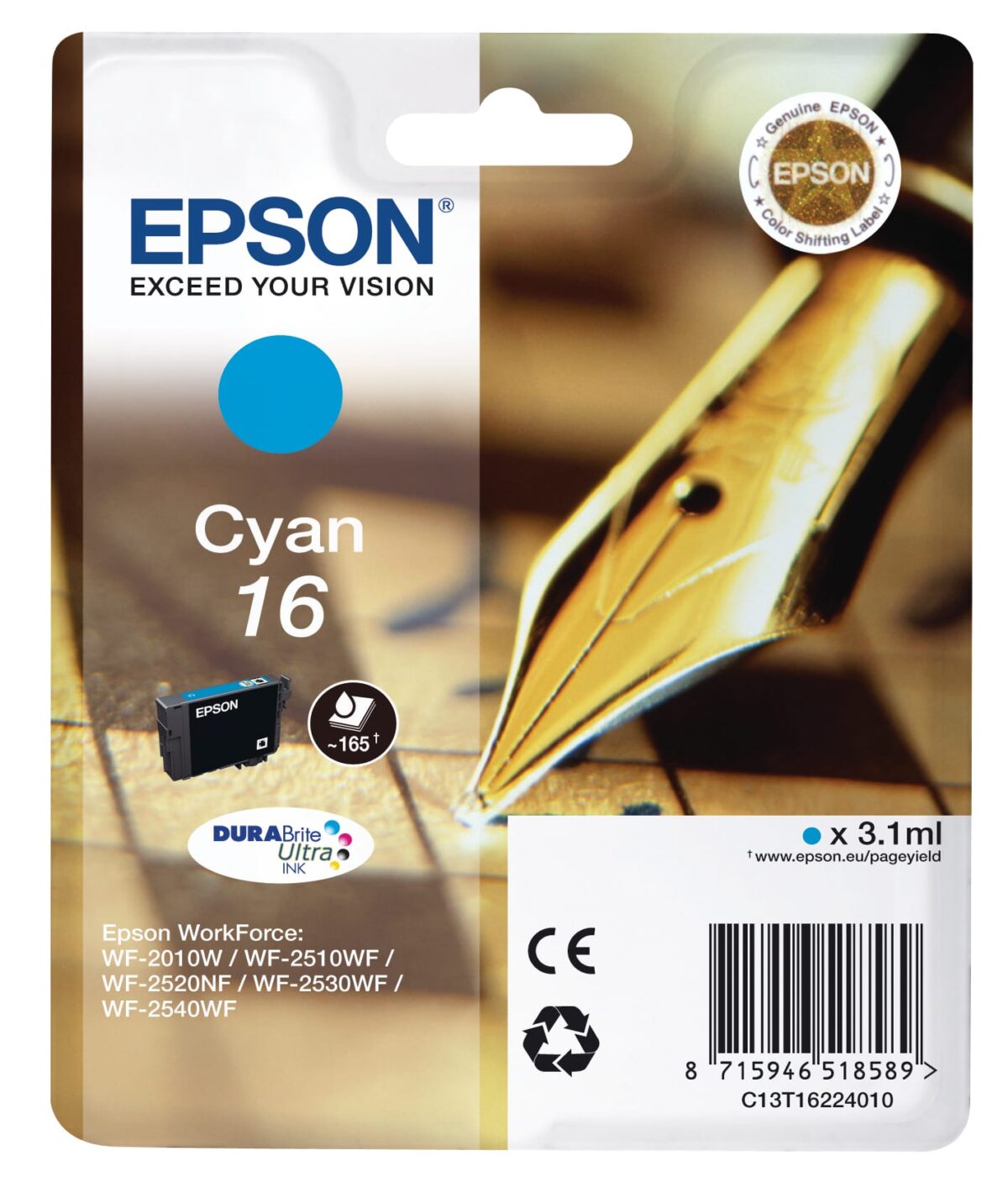 EPSON Tintenpatrone cyan T162240 WF 2010/2540 165 Seiten – Hochwertig & günstig bei ShopDeca