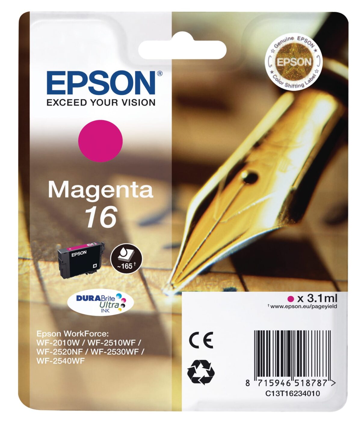 EPSON Tintenpatrone magenta T162340 WF 2010/2540 165 Seiten – Hochwertig & günstig bei ShopDeca
