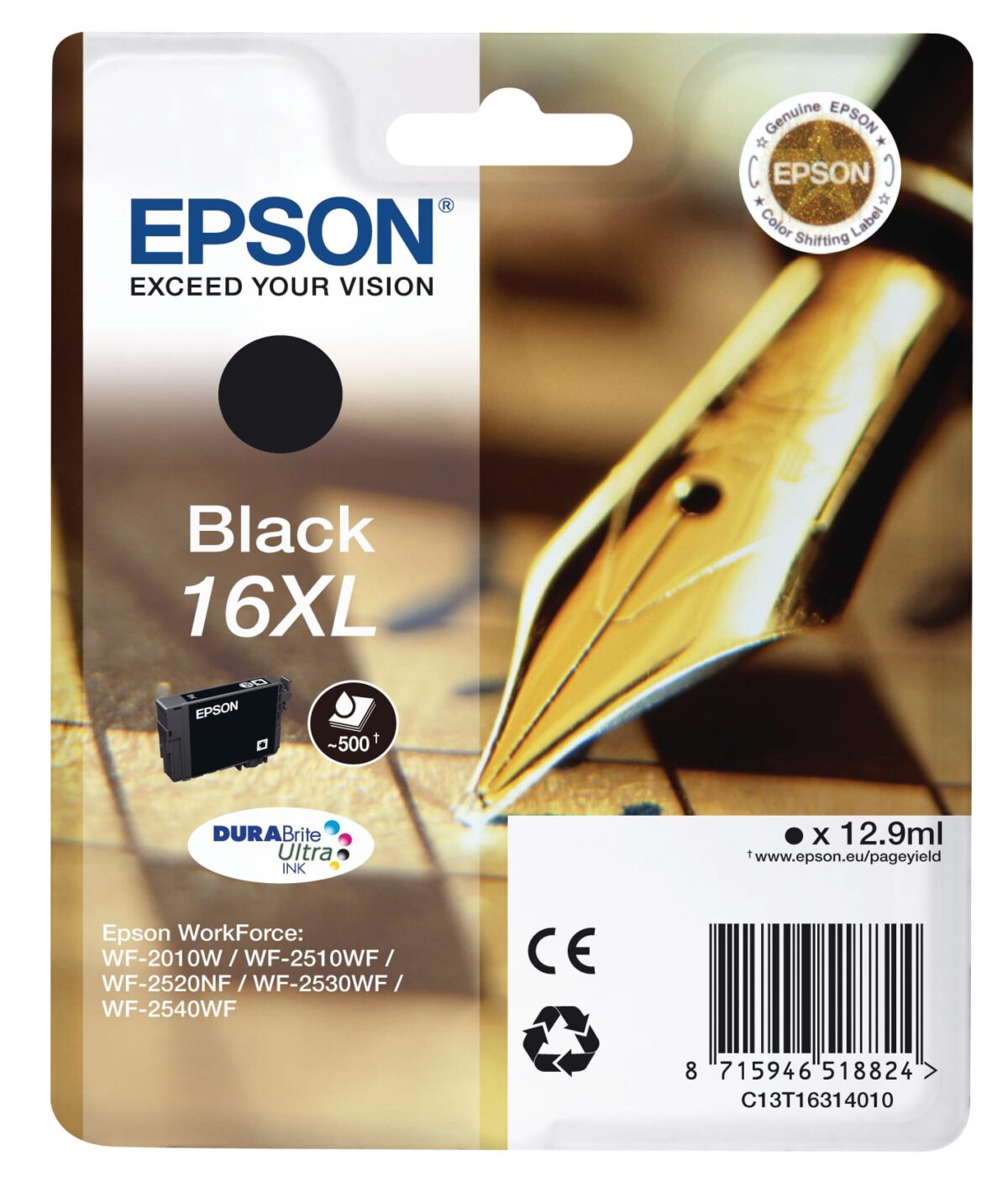 EPSON Tintenpatrone 16XL schwarz T163140 WF 2010/2540 500 Seiten – Hochwertig & günstig bei ShopDeca