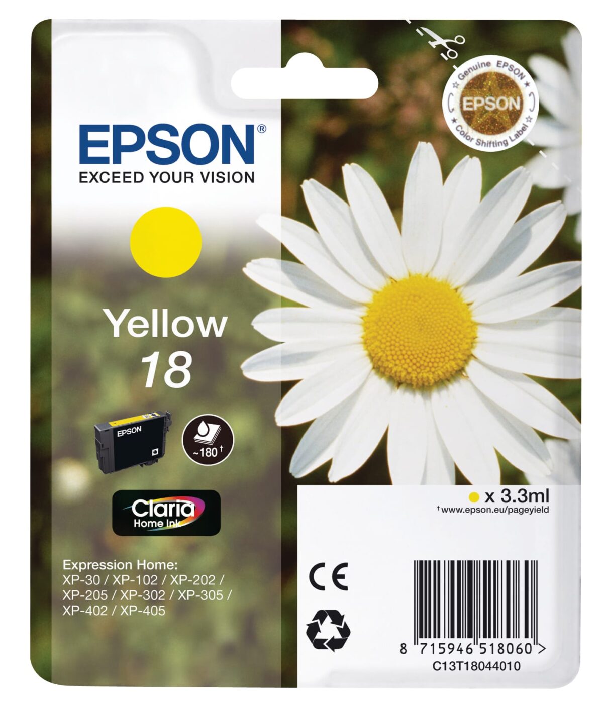 EPSON Tintenpatrone yellow T180440 XP 30/405 180 Seiten – Hochwertig & günstig bei ShopDeca