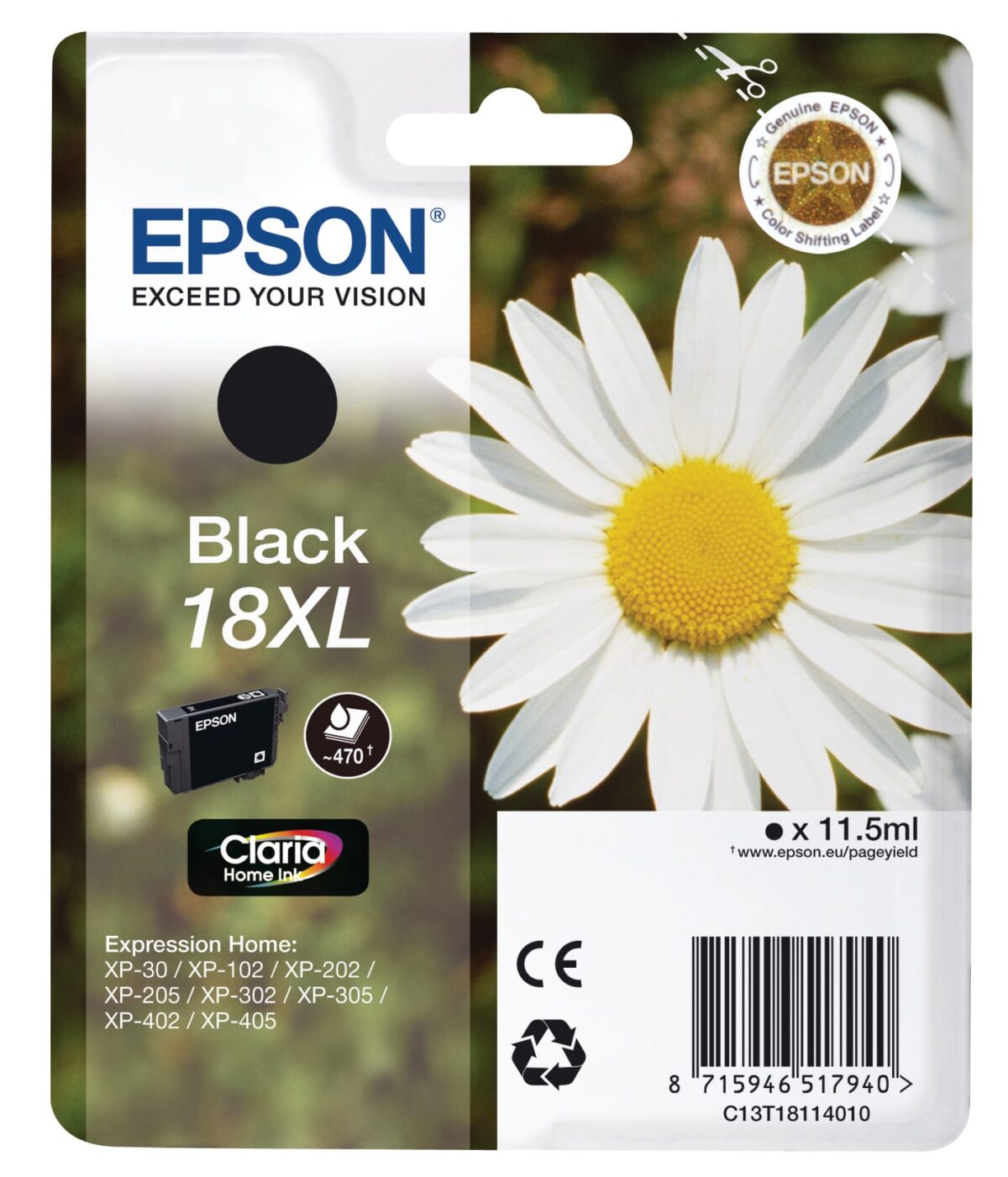 EPSON Tintenpatrone 18XL schwarz T181140 XP 30/405 470 Seiten – Hochwertig & günstig bei ShopDeca
