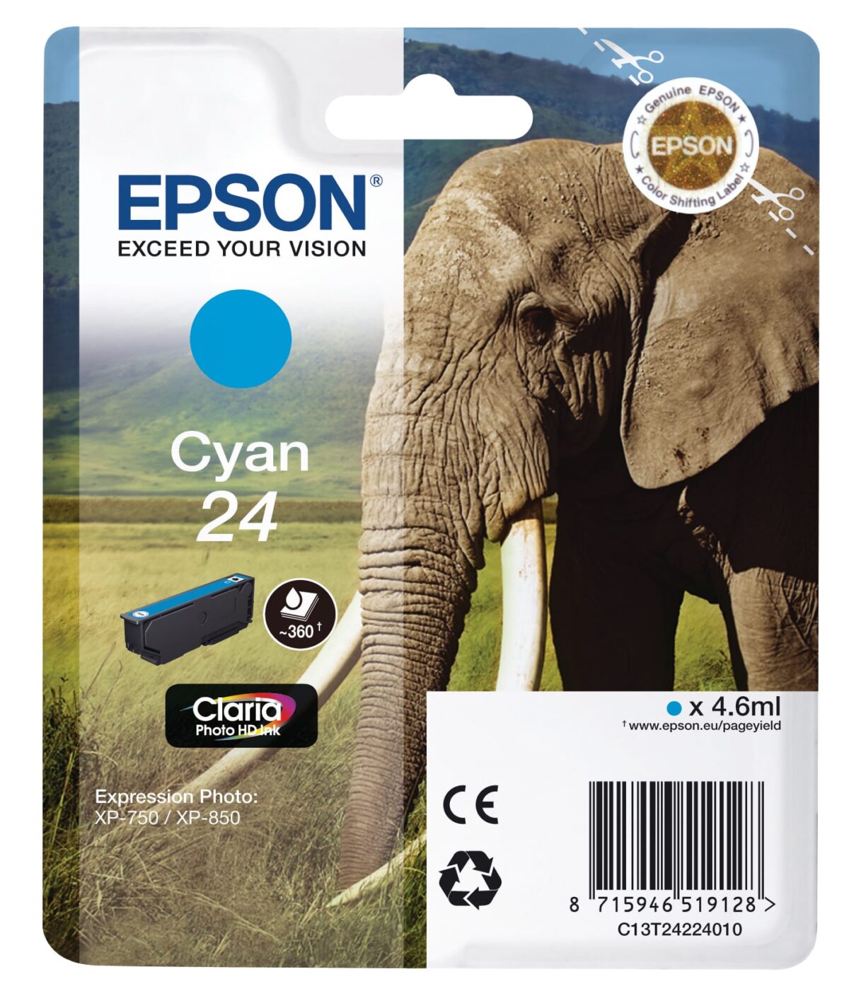 EPSON Tintenpatrone cyan T242240 XP 750/850 360 Seiten – Hochwertig & günstig bei ShopDeca