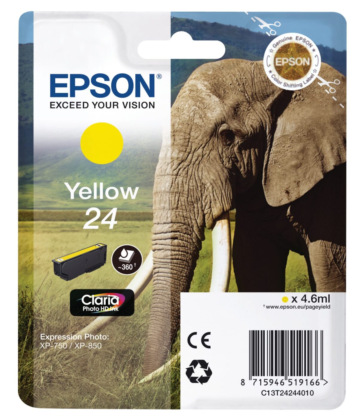 EPSON Tintenpatrone yellow T242440 XP 750/850 360 Seiten – Hochwertig & günstig bei ShopDeca