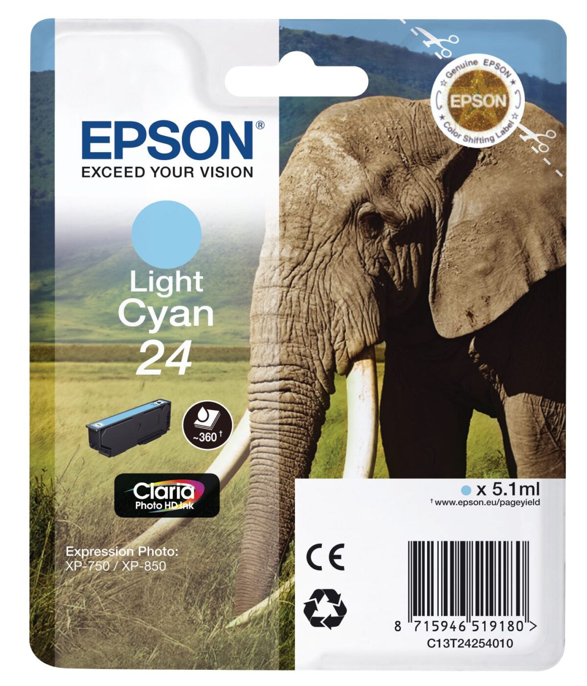 EPSON Tintenpatrone light cyan T242540 XP 750/850 360 Seiten – Hochwertig & günstig bei ShopDeca