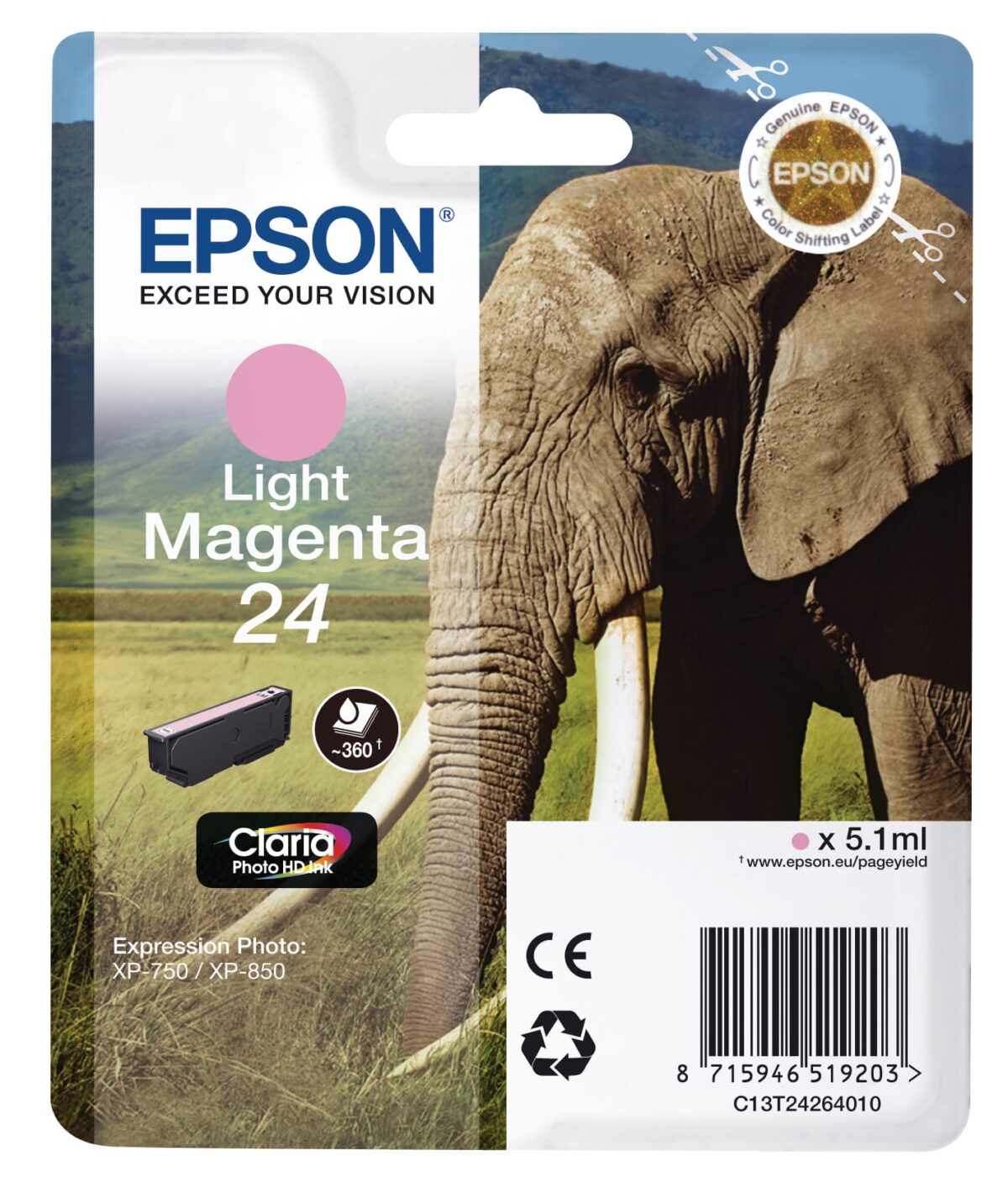 EPSON Tintenpatrone light magenta T242640 XP 750/850 360 Seiten – Hochwertig & günstig bei ShopDeca