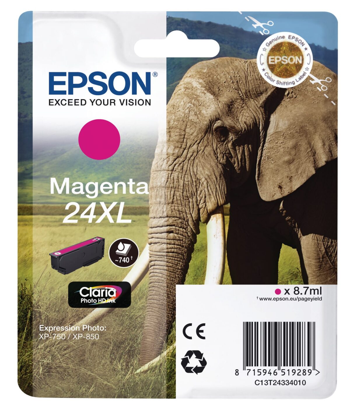 EPSON Tintenpatrone 24XL magenta T243340 XP 750/850 500 Seiten – Hochwertig & günstig bei ShopDeca