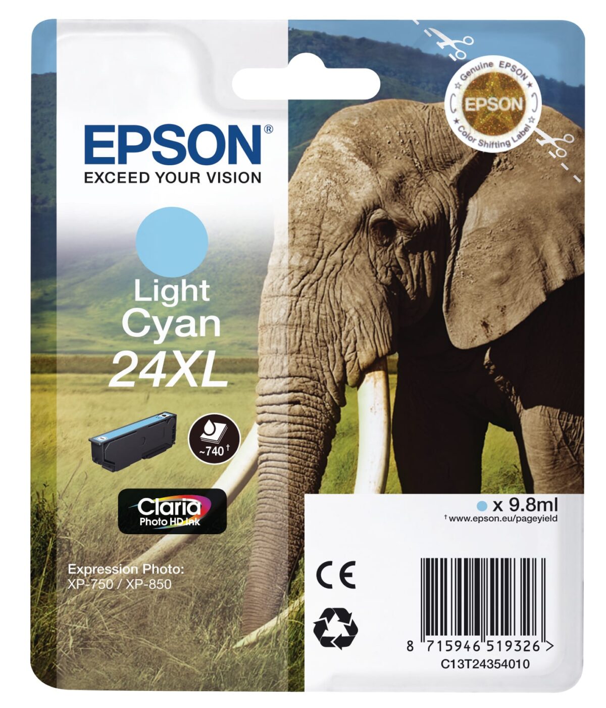 EPSON Tintenpatrone 24XL light cyan T243540 XP 750/850 500 Seiten – Hochwertig & günstig bei ShopDeca
