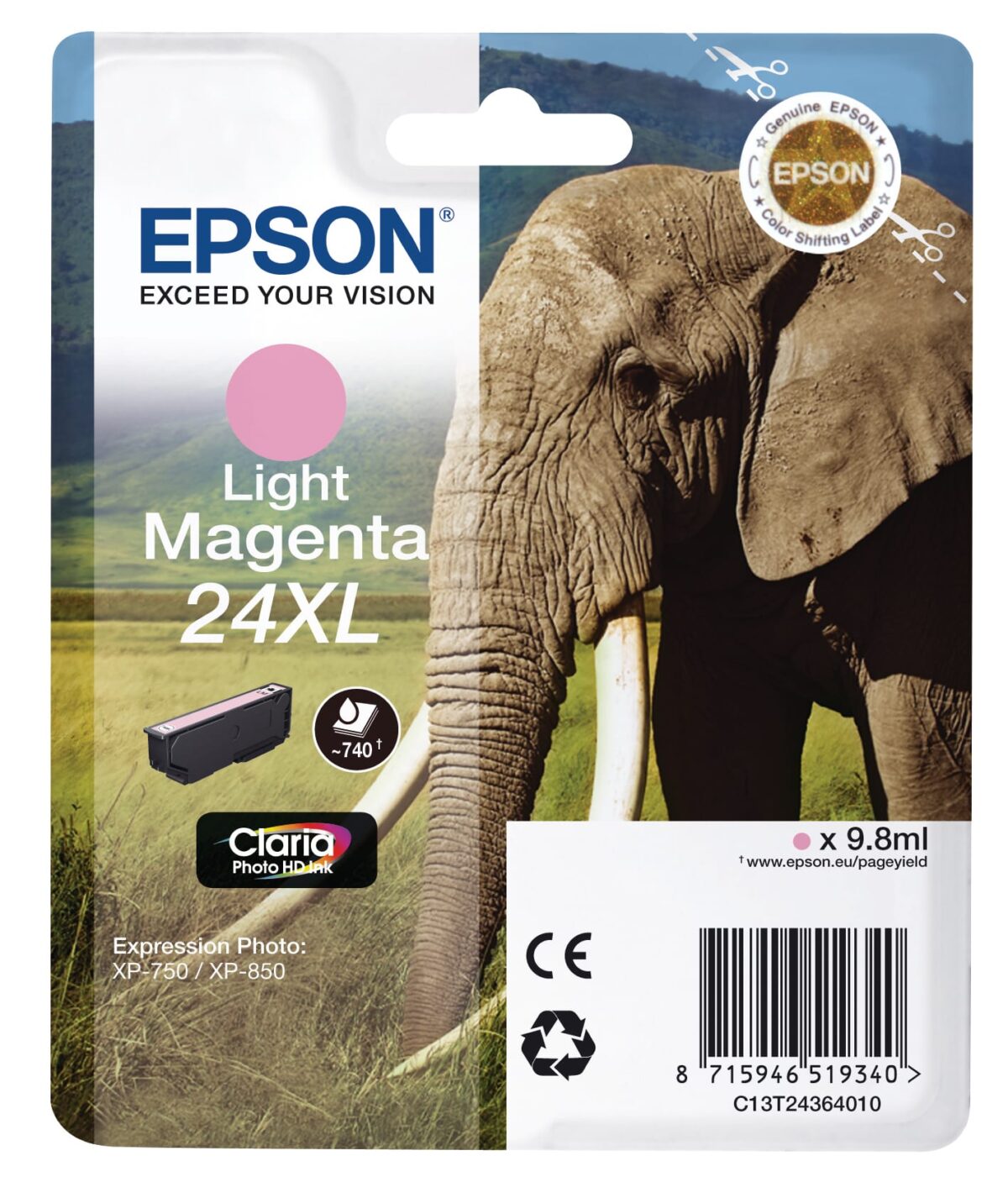 EPSON Tintenpatrone 24XL light mag. T243640 XP 750/850 500 Seiten – Hochwertig & günstig bei ShopDeca
