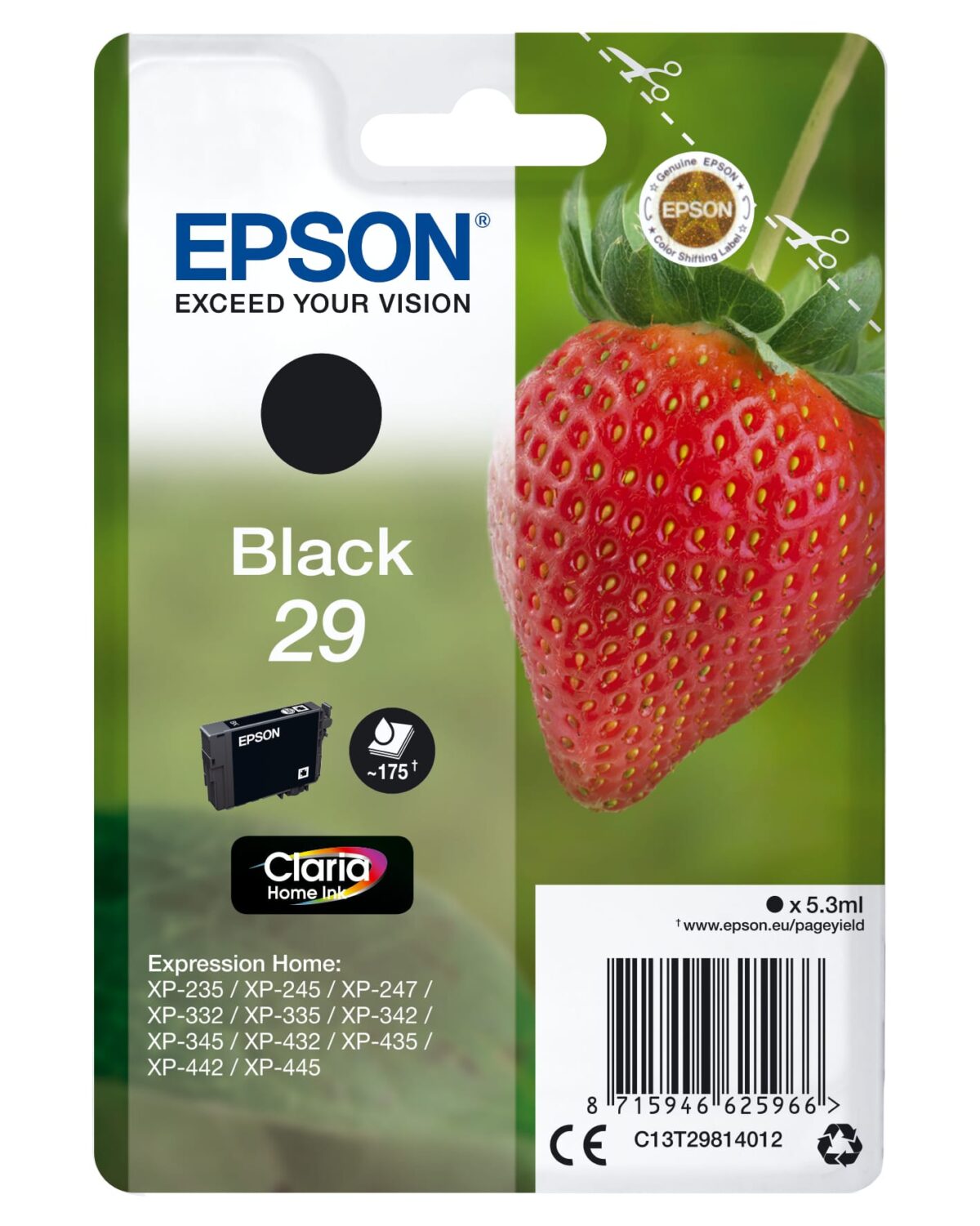 EPSON Tintenpatrone schwarz T298140 XP-235/335/435 175 Seiten – Hochwertig & günstig bei ShopDeca