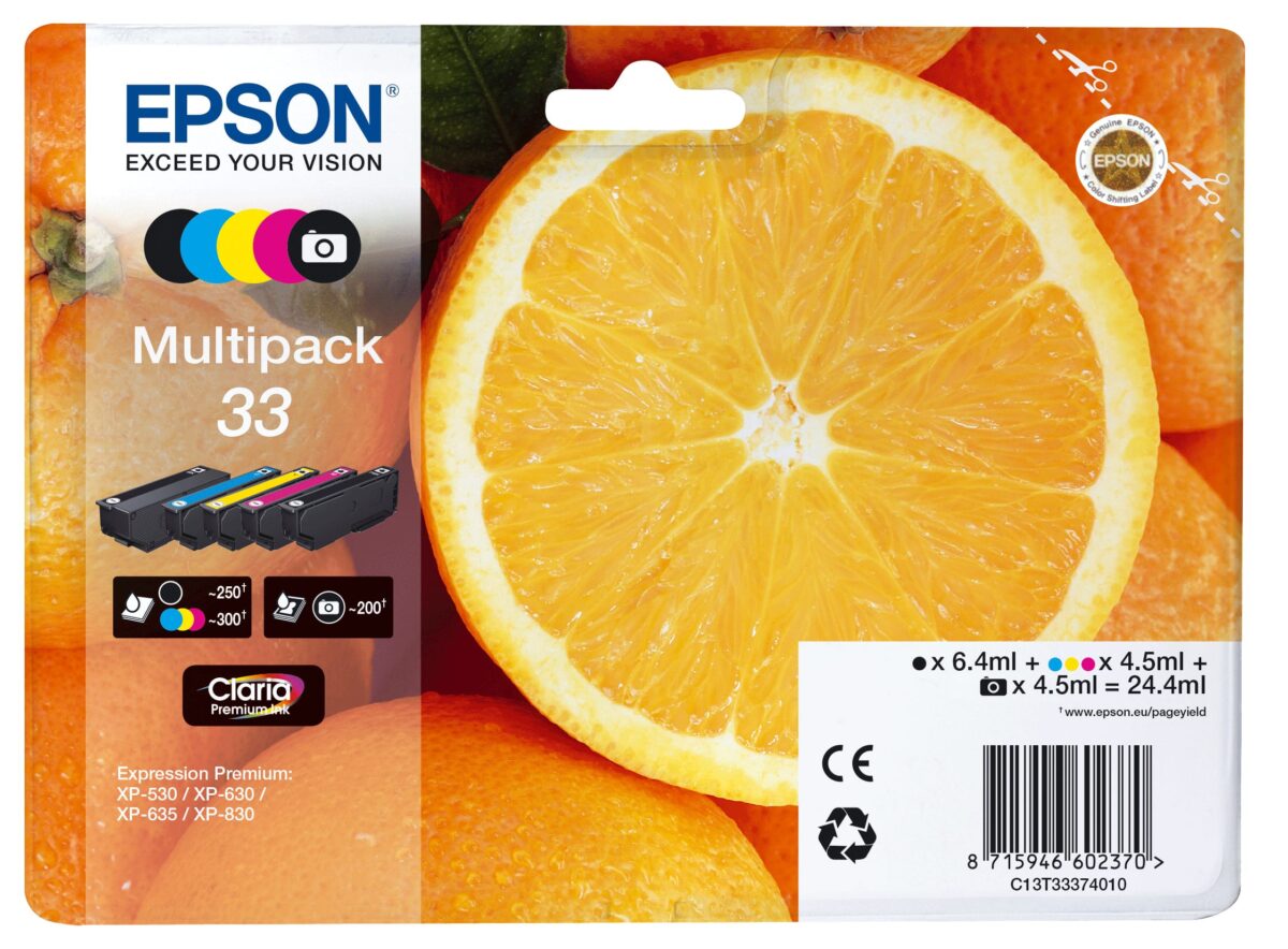 EPSON Multipack Tinte CMYBK/PhBK T333740 XP-530/630/830 5-color – Hochwertig & günstig bei ShopDeca