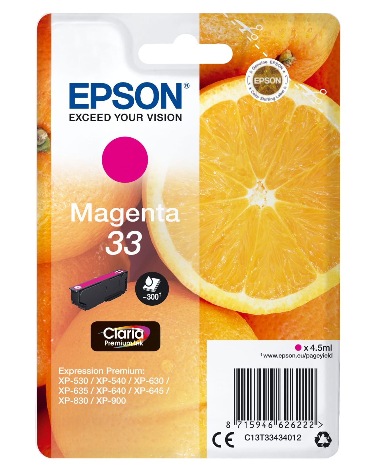EPSON Tintenpatrone magenta T334340 XP-530/630/830 300 Seiten – Hochwertig & günstig bei ShopDeca