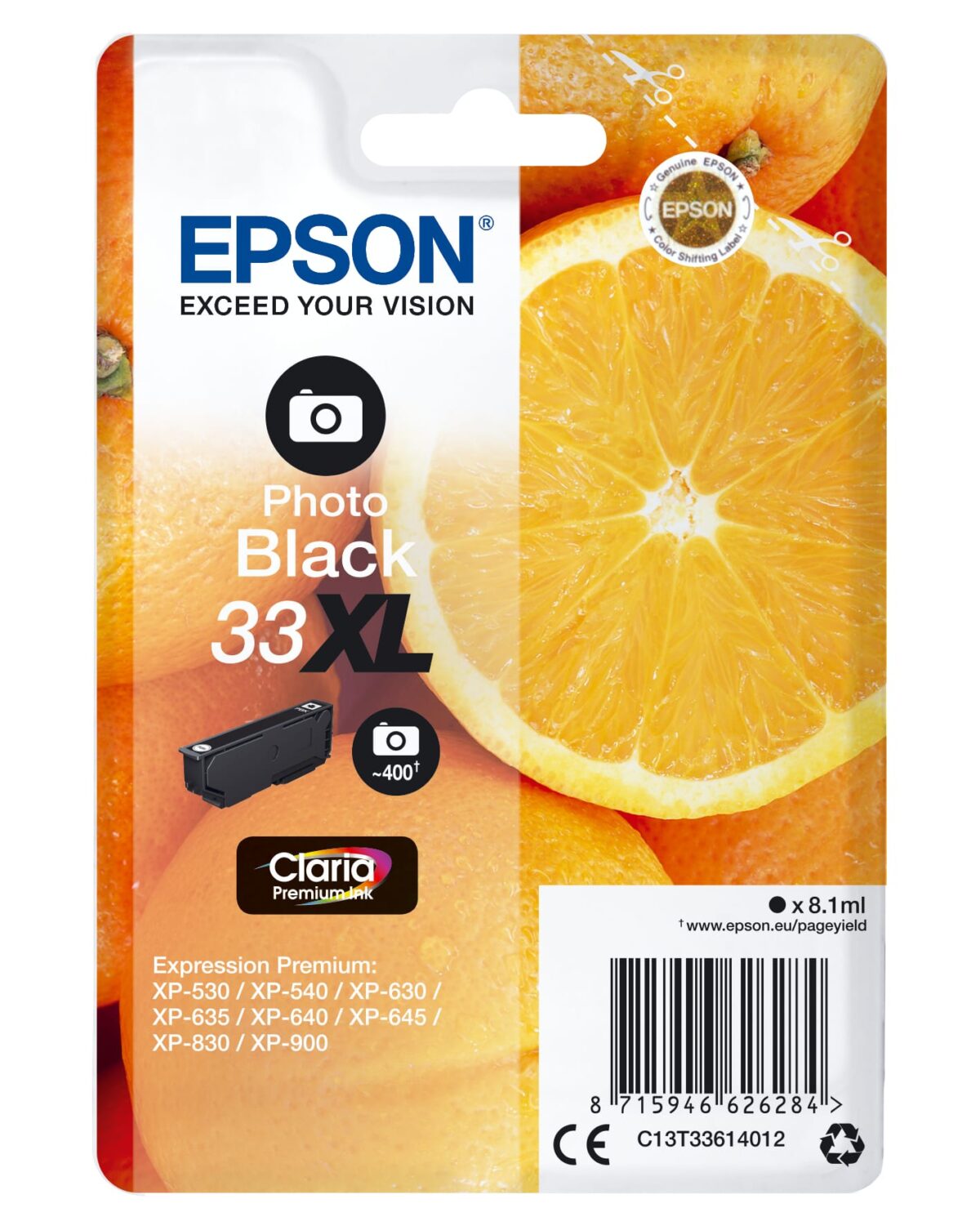 EPSON Tintenpatrone XL photo schwarz T336140 XP-530/630/830 400 Seiten – Hochwertig & günstig bei ShopDeca