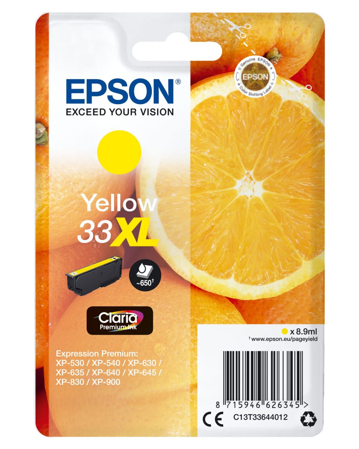 EPSON Tintenpatrone XL yellow T336440 XP-530/630/830 650 Seiten – Hochwertig & günstig bei ShopDeca