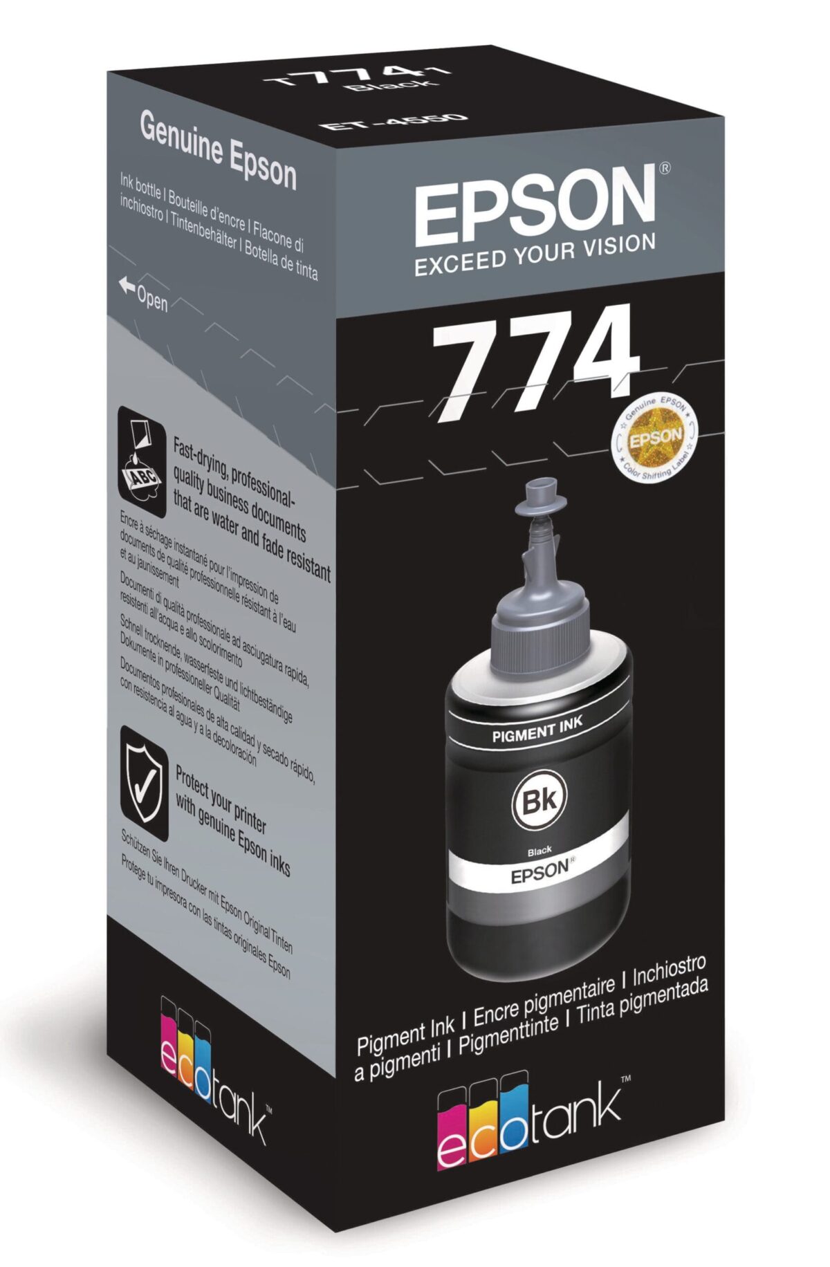 EPSON Tintenbehälter 774 pig.schwarz T774140 EcoTank ET-4550 6000 Seiten – Hochwertig & günstig bei ShopDeca