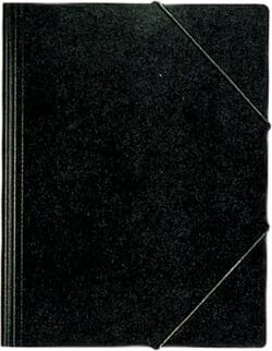 EROLA Gummibandmappe 800my A4 3228 schwarz Pressspan