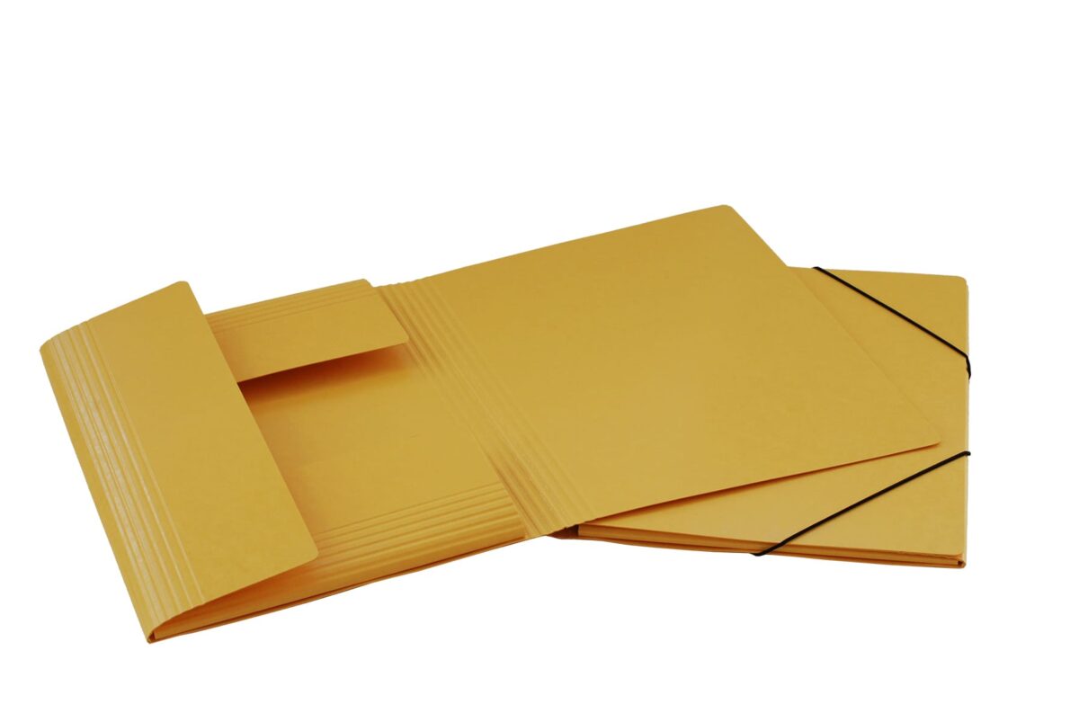 EROLA Gummibandmappe 650my A4 33299 gelb Pressspan 3 Klappen – Hochwertig & günstig bei ShopDeca