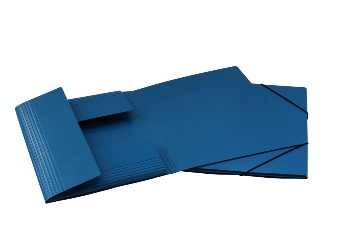 EROLA Gummibandmappe 650my A4 33299 blau Pressspan 3 Klappen – Hochwertig & günstig bei ShopDeca