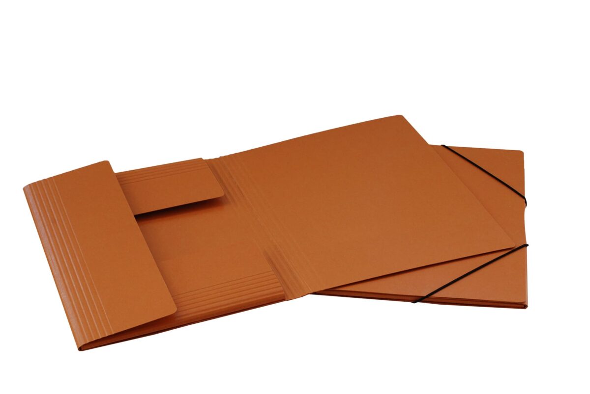 EROLA Gummibandmappe 650my A4 33299 braun Pressspan 3 Klappen – Hochwertig & günstig bei ShopDeca