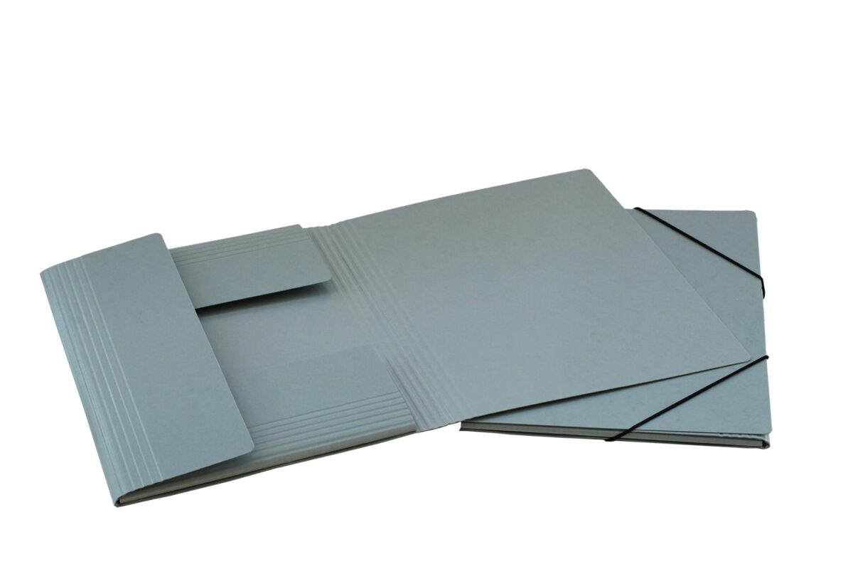 EROLA Gummibandmappe 650my A4 33299 grau Pressspan 3 Klappen – Hochwertig & günstig bei ShopDeca