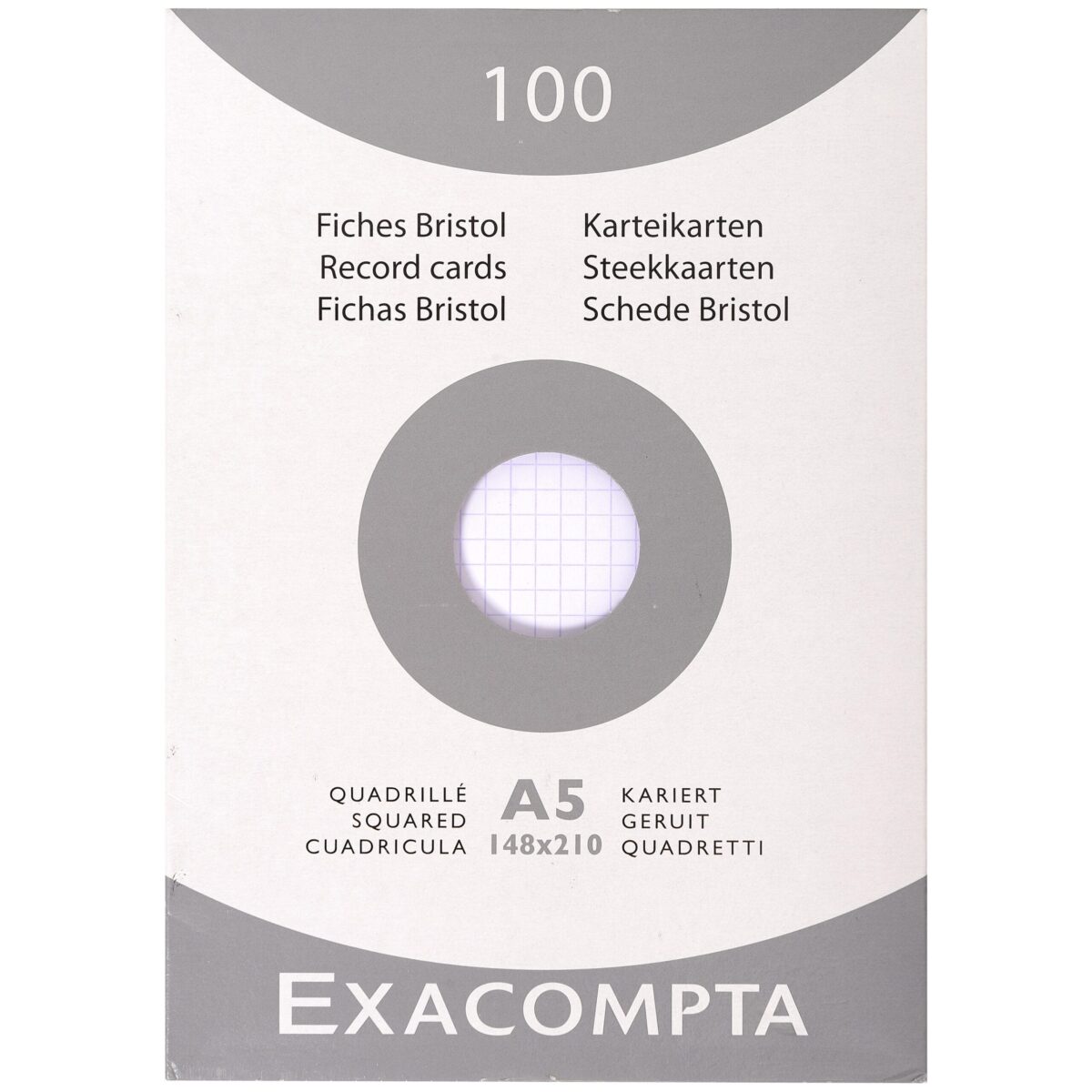 EXACOMPTA Karteikarten kariert 5mm A5 13208E weiss 100 Stück – Hochwertig & günstig bei ShopDeca