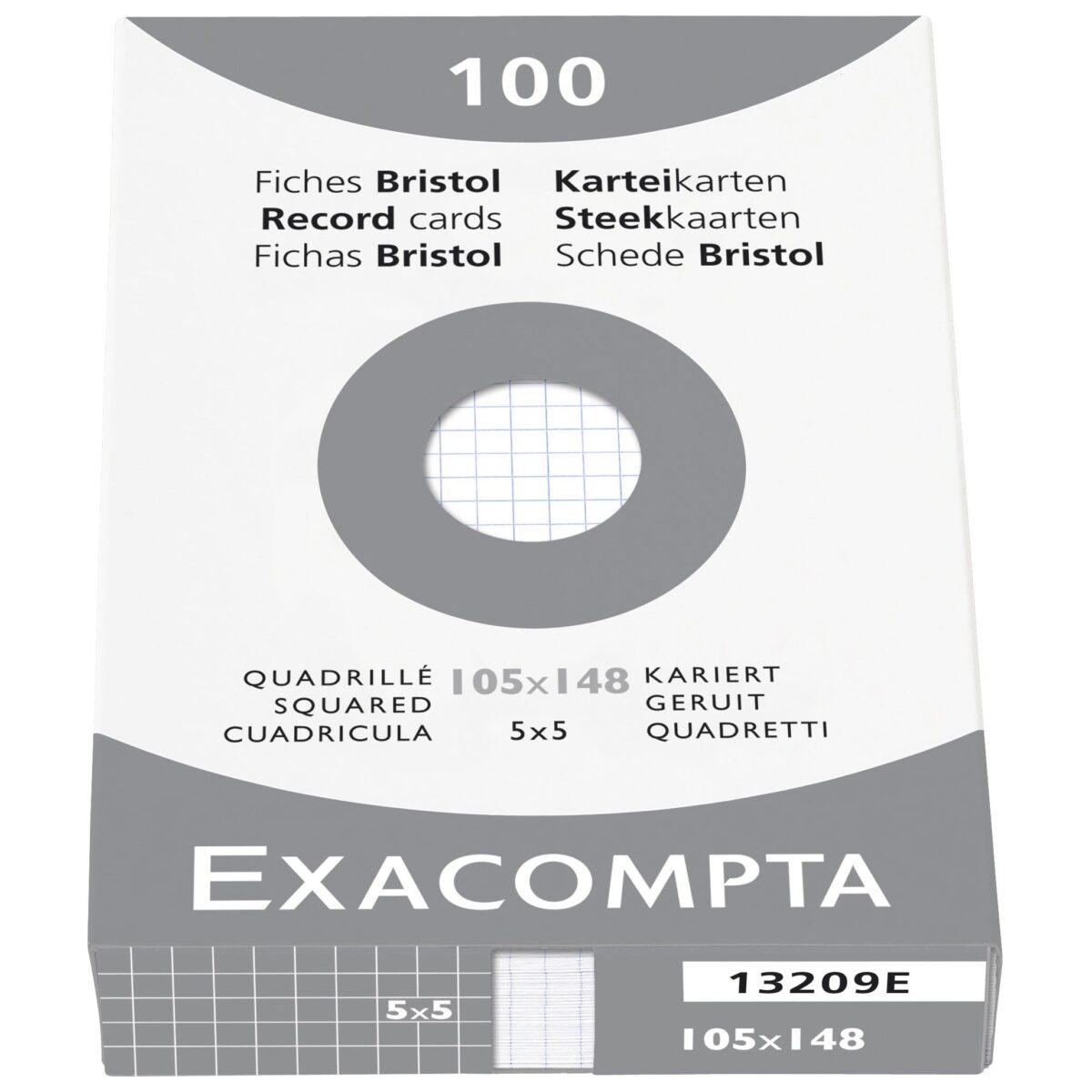 EXACOMPTA Karteikarten kariert 5mm A6 13209E weiss 100 Stück – Hochwertig & günstig bei ShopDeca