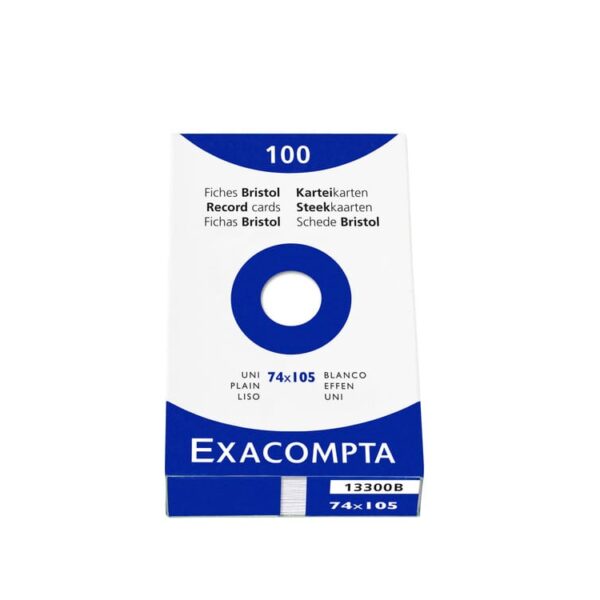 EXACOMPTA Karteikarten blanko A7 13300B weiss 100 Stück