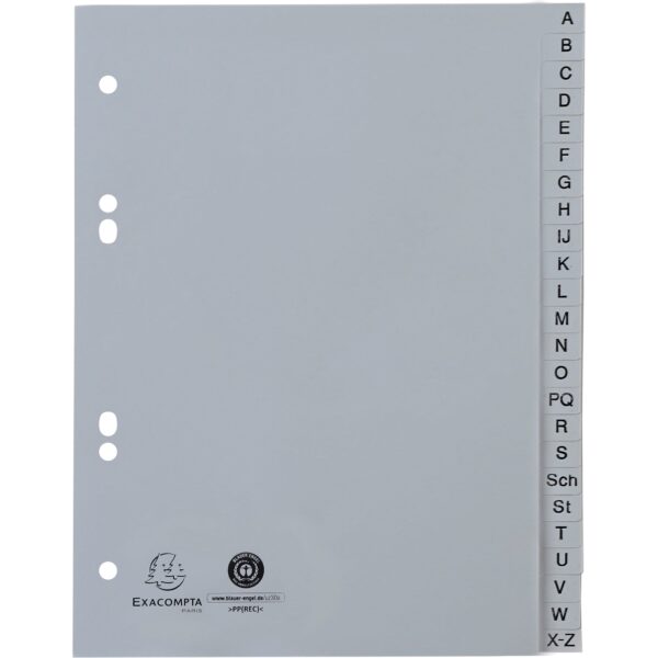EXACOMPTA Register Exacompta A5 1743B A-Z PP grau