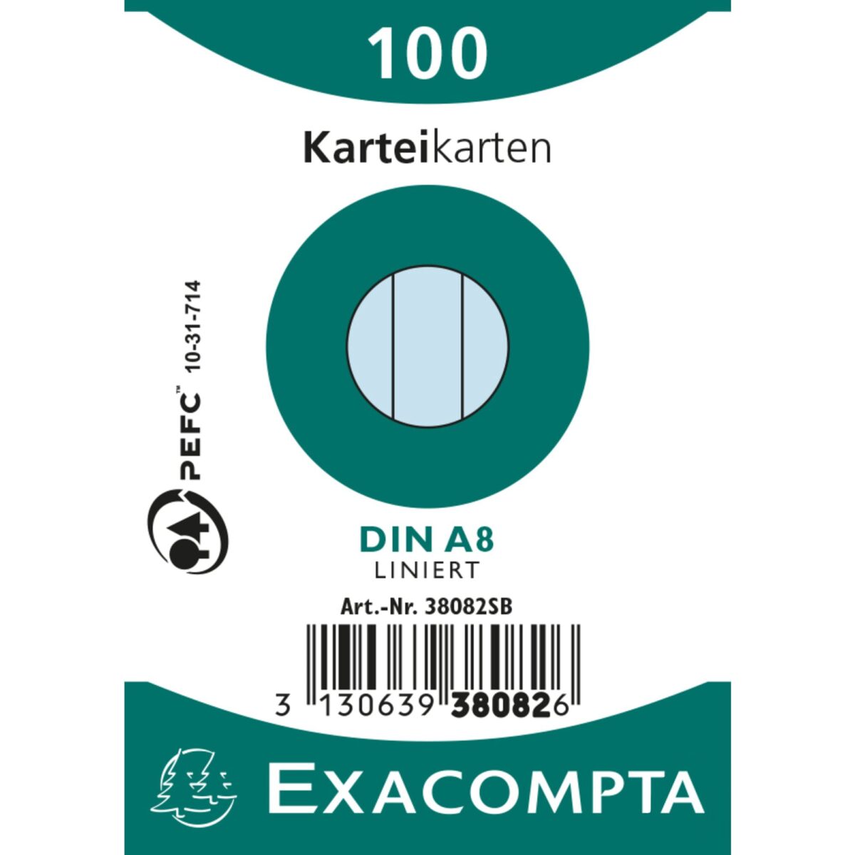 EXACOMPTA Karteikarten liniert A8 38082SB blau 100 Stück – Hochwertig & günstig bei ShopDeca