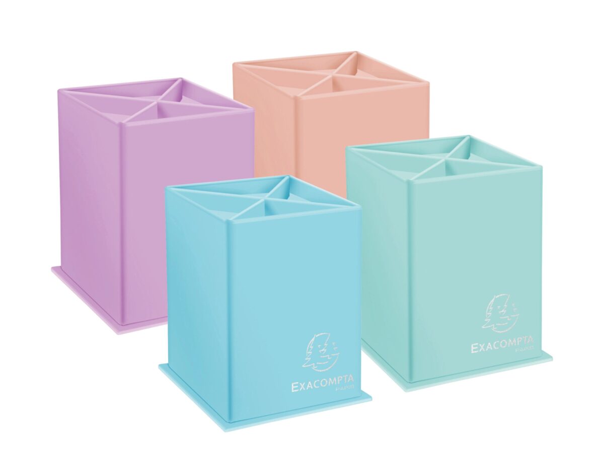 EXACOMPTA Stifteköcher Aquarel A4 67896D 4 Fächer, assortiert – Hochwertig & günstig bei ShopDeca