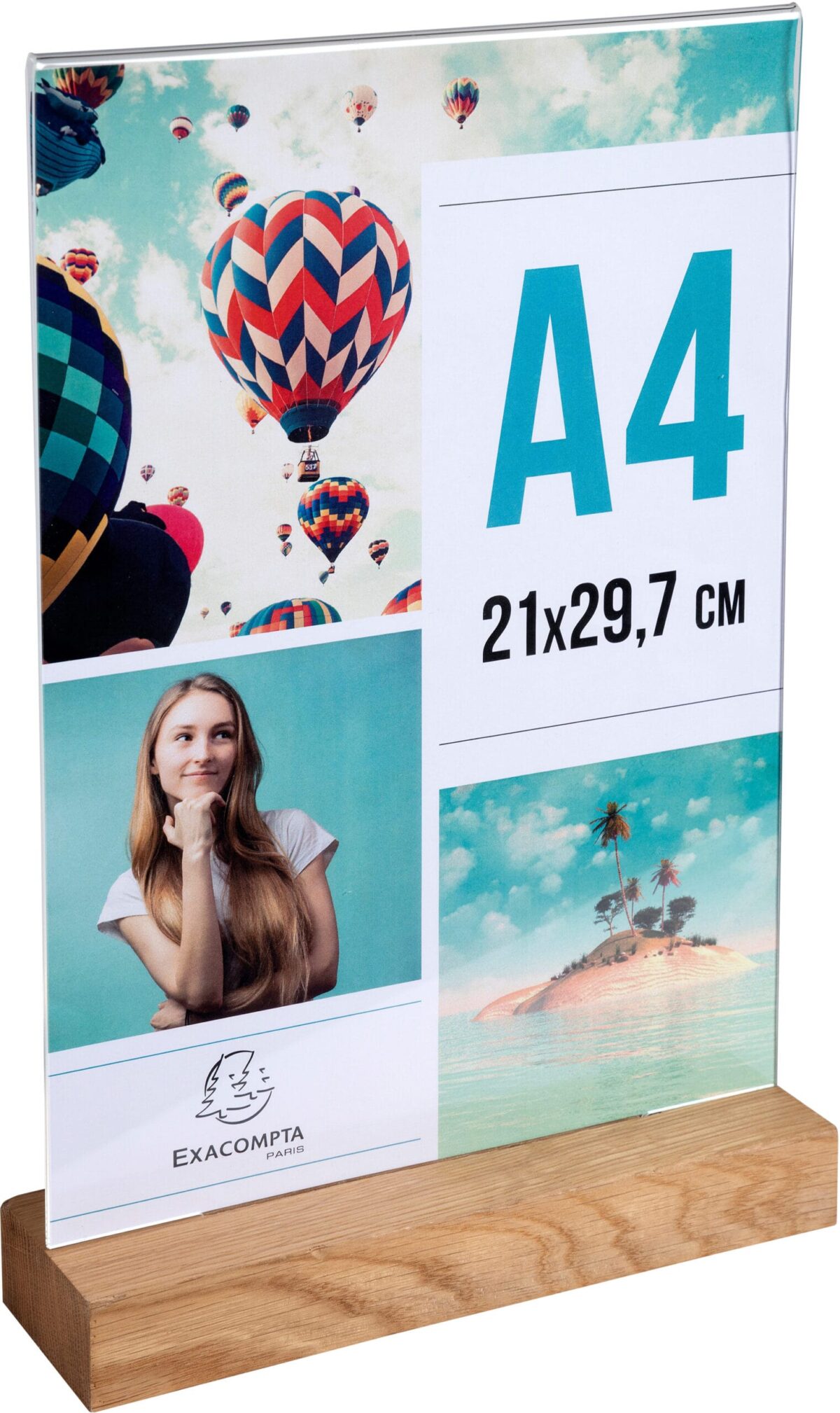 EXACOMPTA Tischaufsteller A4 84258D transparent, holzs. hoch – Hochwertig & günstig bei ShopDeca