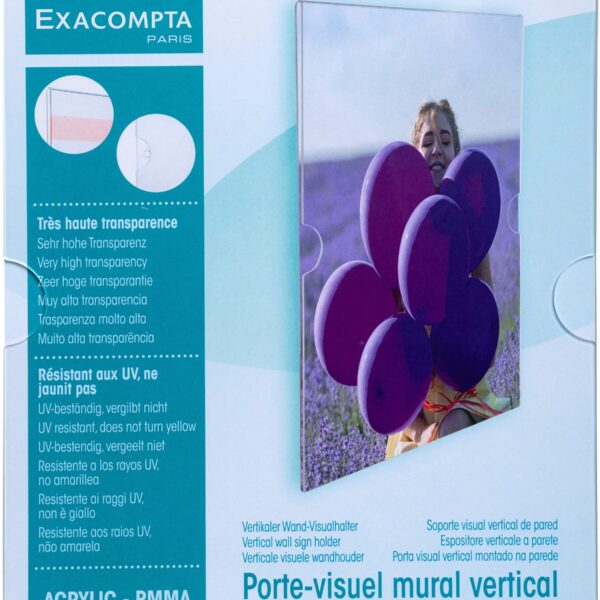 EXACOMPTA Wandsichttasche A4 84858HD transparent vertikal