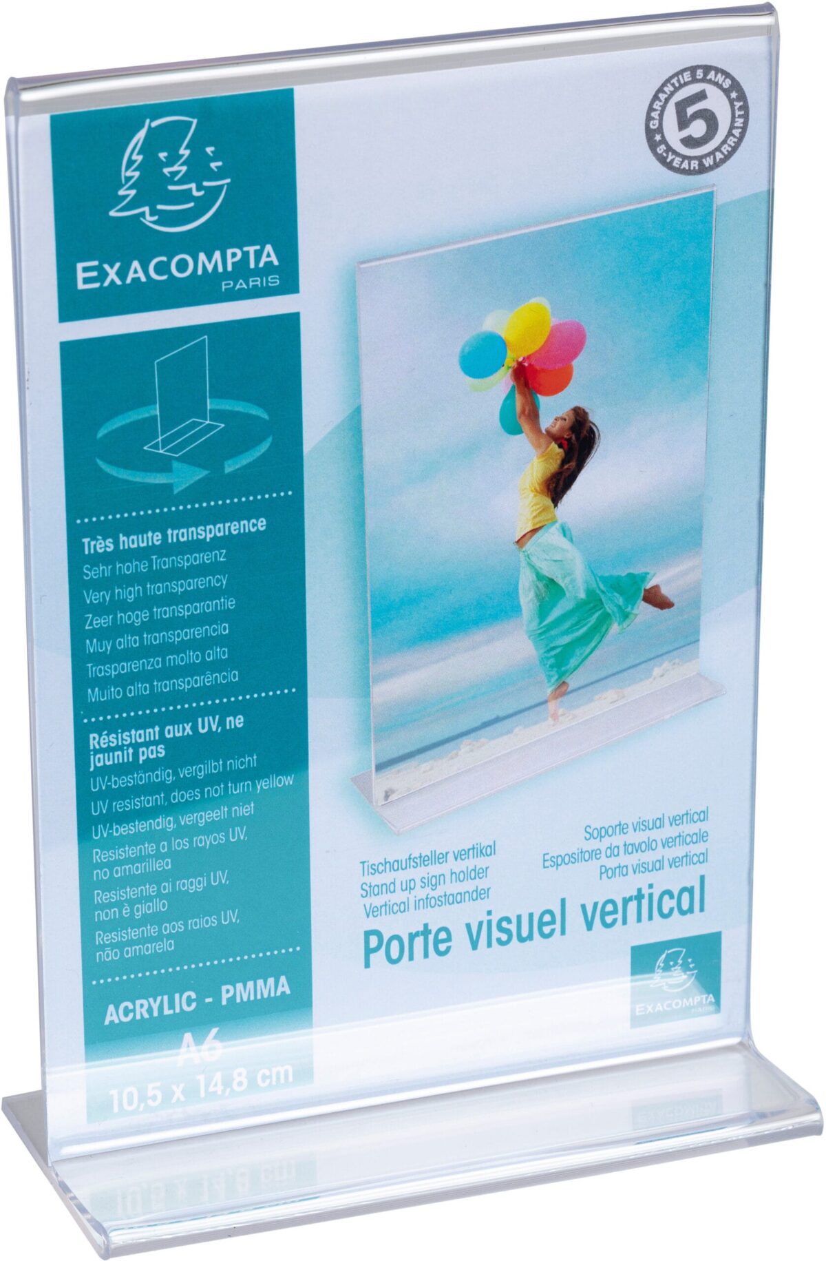 EXACOMPTA Tischaufsteller A6 86158D transparent, T-Form hoch – Hochwertig & günstig bei ShopDeca