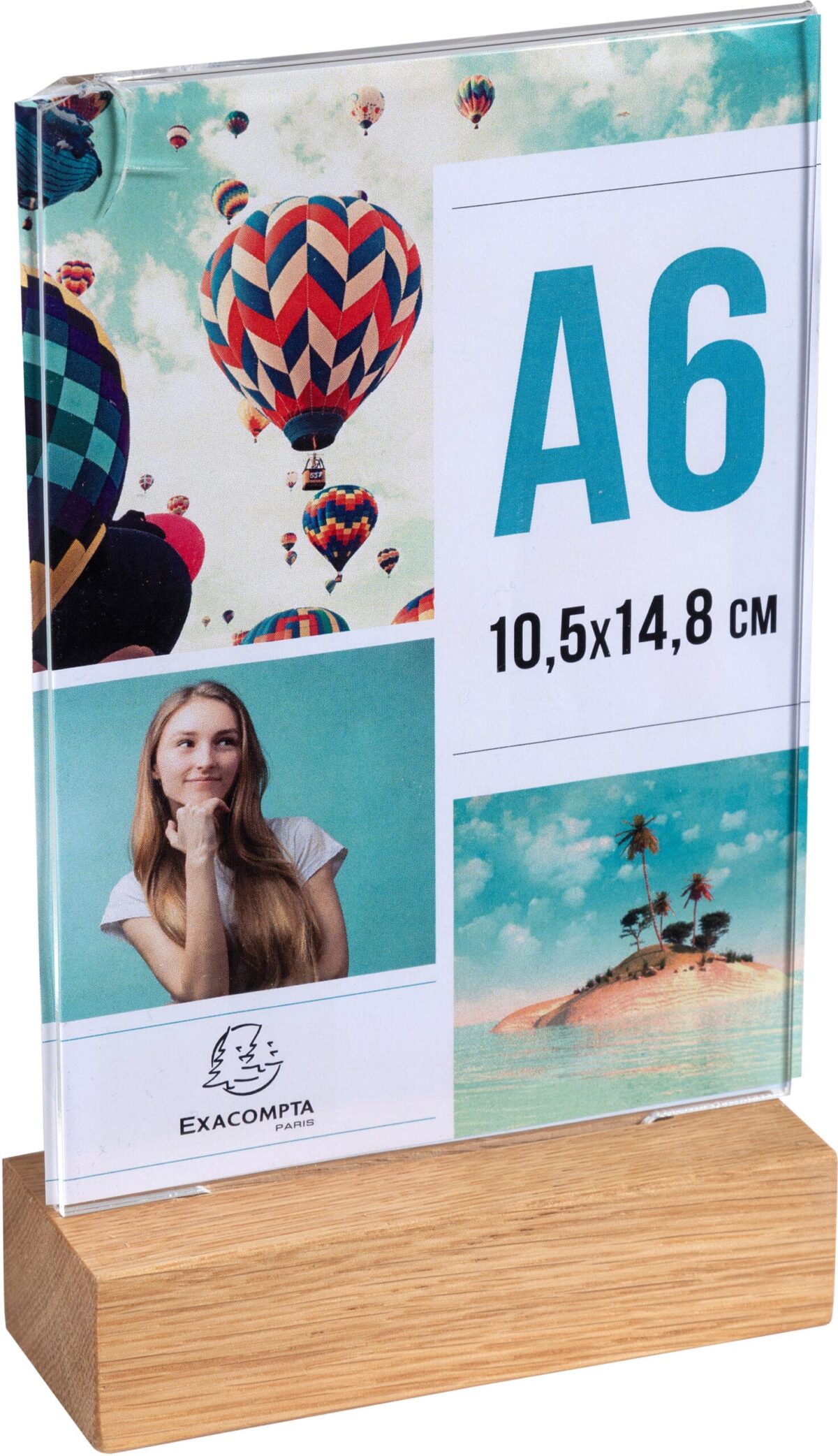 EXACOMPTA Tischaufsteller A6 86258D transparent, holzs. hoch – Hochwertig & günstig bei ShopDeca