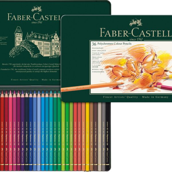 FABER-CASTELL Farbstift Polychromos 110036 36er Metallschachtel