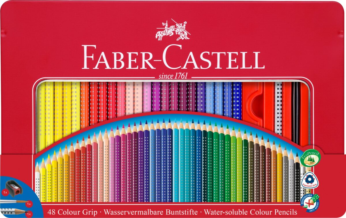 FABER-CASTELL Farbstifte Colour Grip 112448 48er Metalletui – Hochwertig & günstig bei ShopDeca