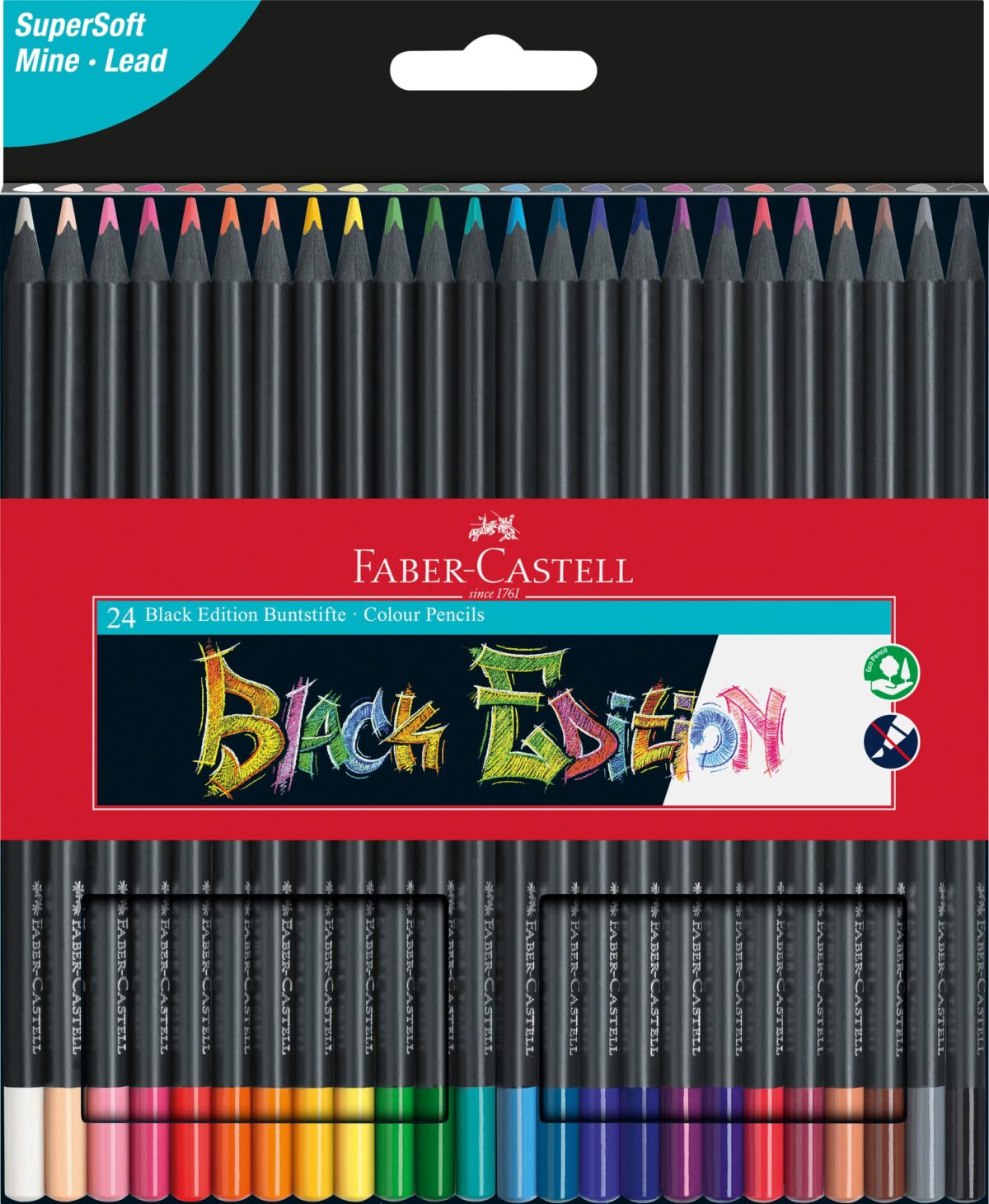 FABER-CASTELL Farbstifte Black Edition 116424 neon Farben ass. 24 Stück – Hochwertig & günstig bei ShopDeca