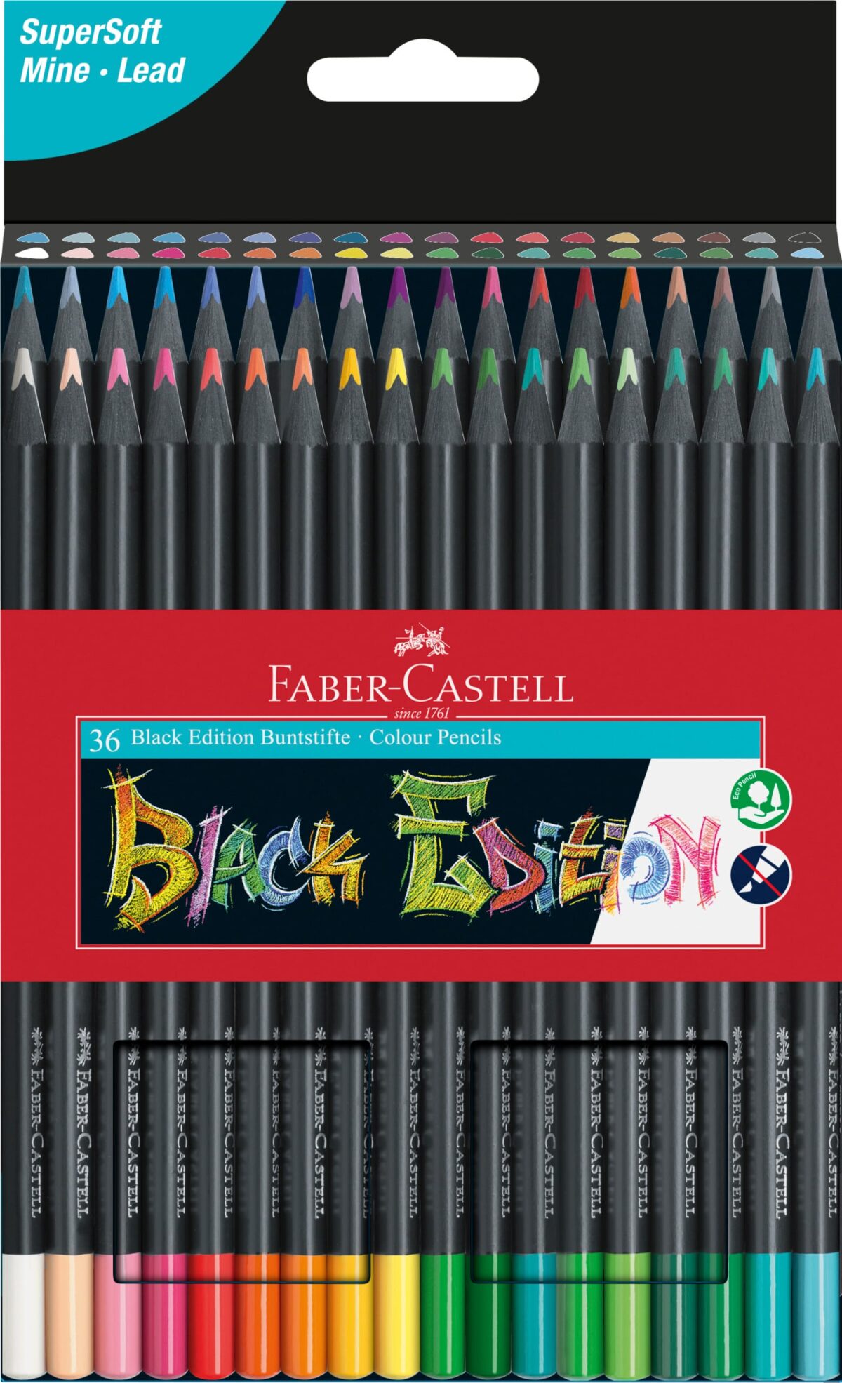 FABER-CASTELL Farbstifte Black Edition 116436 neon Farben ass. 36 Stück – Hochwertig & günstig bei ShopDeca
