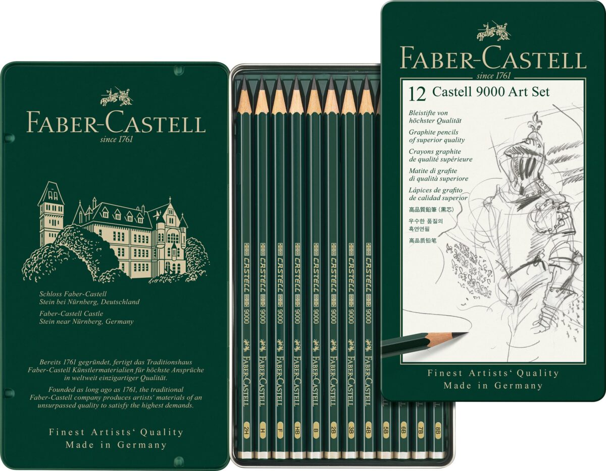 FABER-CASTELL Bleistift 9000 8B-2H 119065 metallic, 12 Stück – Hochwertig & günstig bei ShopDeca