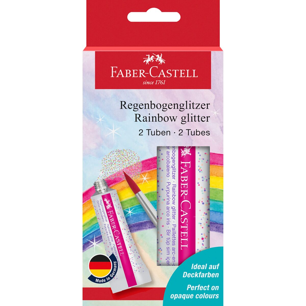 FABER-CASTELL Regenbogenglitzer 125089 Glitzergel 2 Tuben – Hochwertig & günstig bei ShopDeca