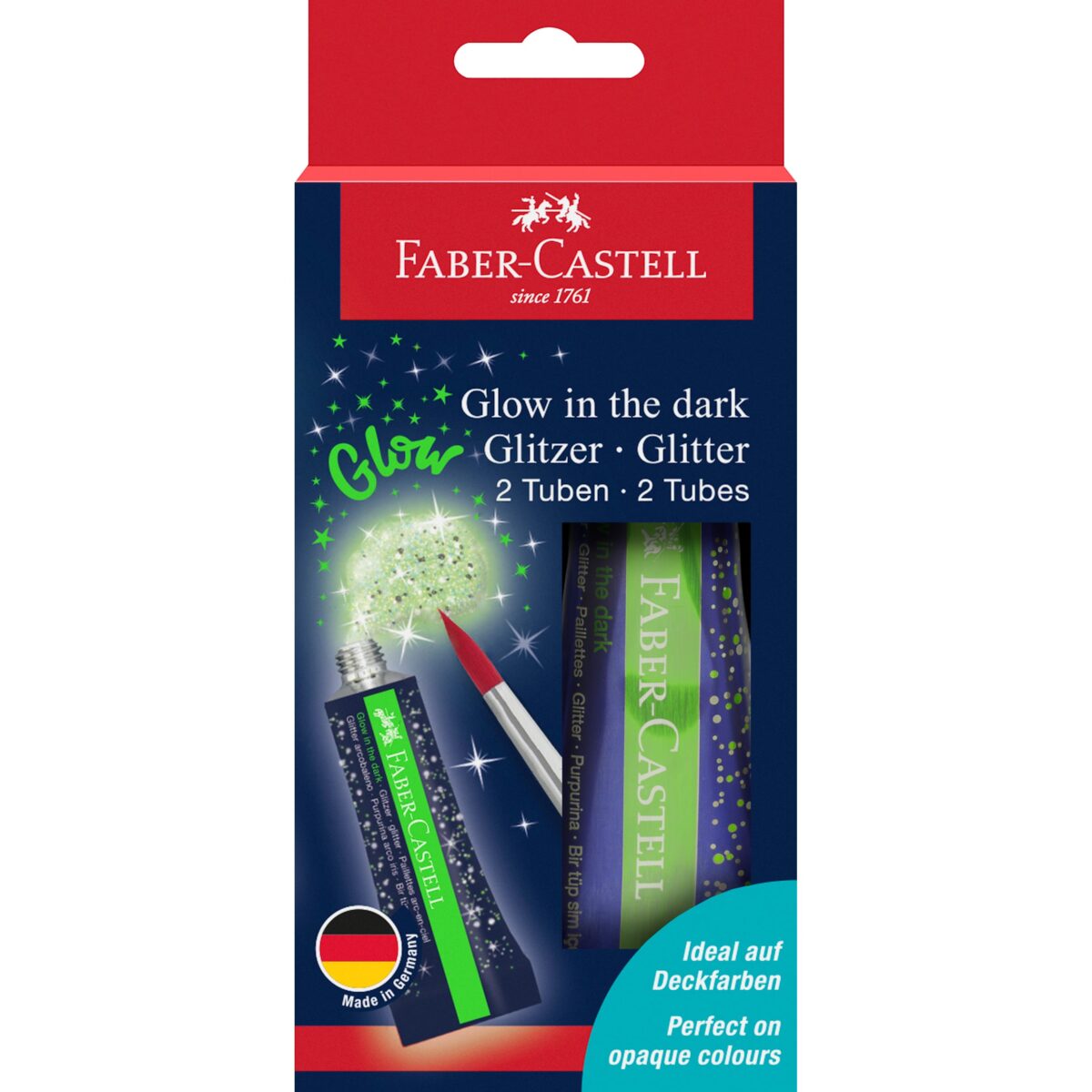 FABER-CASTELL Glow in the dark 125092 Glitzergel 2 Tuben – Hochwertig & günstig bei ShopDeca