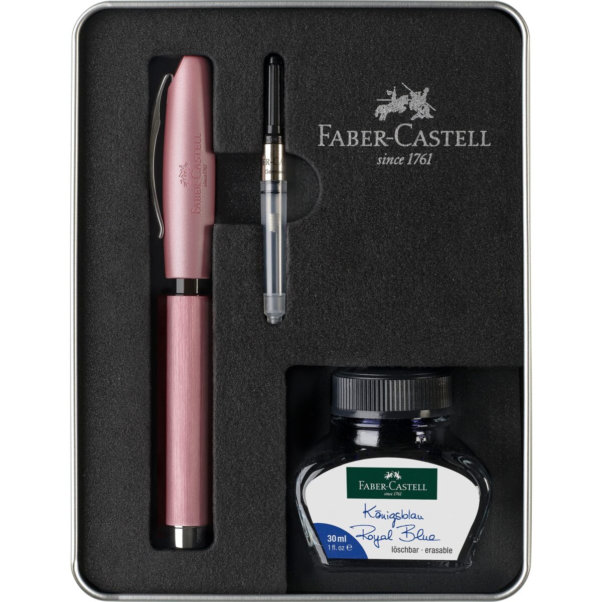 FABER-CASTELL Geschenkset Essentio M 149626 rosé, mit Tintenfass – Hochwertig & günstig bei ShopDeca