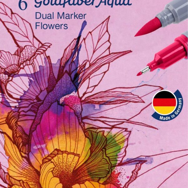 FABER-CASTELL Goldfaber Dual Marker 164527 Blumen, 6 couleurs