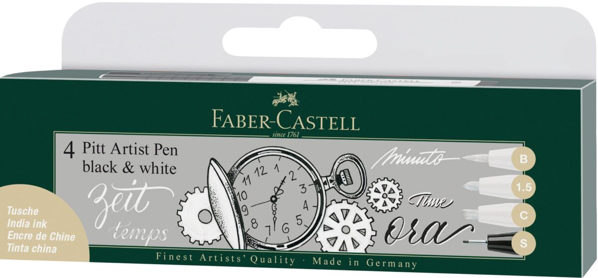 FABER-CASTELL Pitt Artist Pen 167151 black & white 4 Stück – Hochwertig & günstig bei ShopDeca