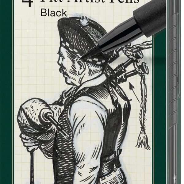 FABER-CASTELL Artist Pen Tuschestift 167153 schwarz 4 Stk.