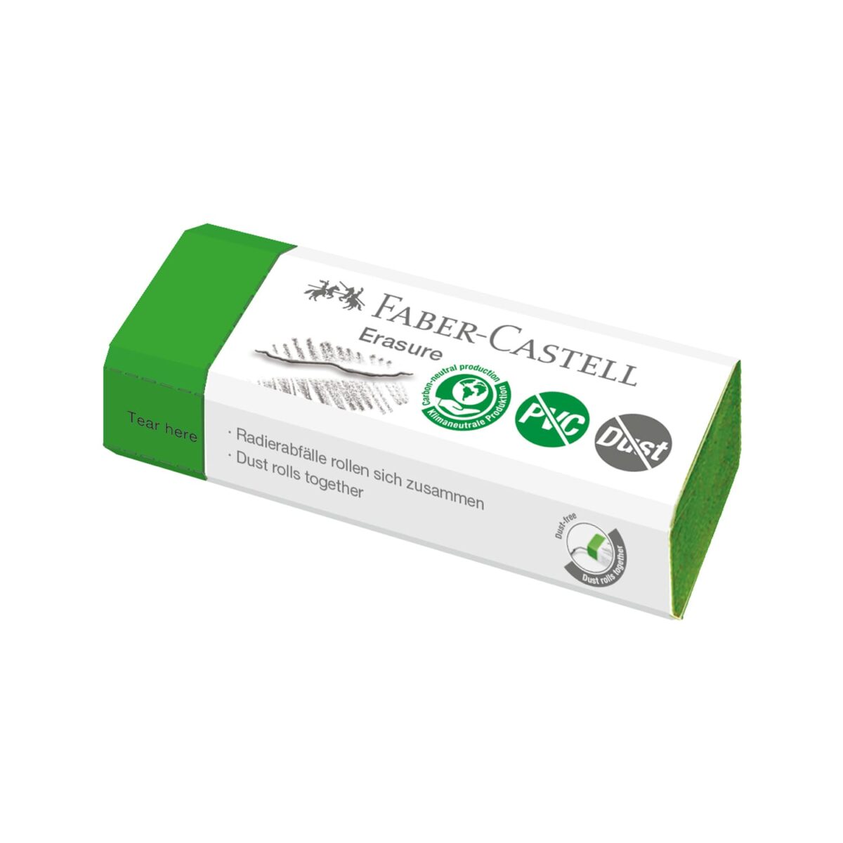 FABER-CASTELL Radierer Dust-free 187250 grün – Hochwertig & günstig bei ShopDeca